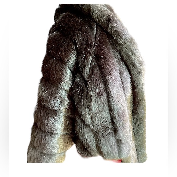 Vintage 1980’s Black Vegan Mink Wrap/Cape H1 - Picture 8 of 16